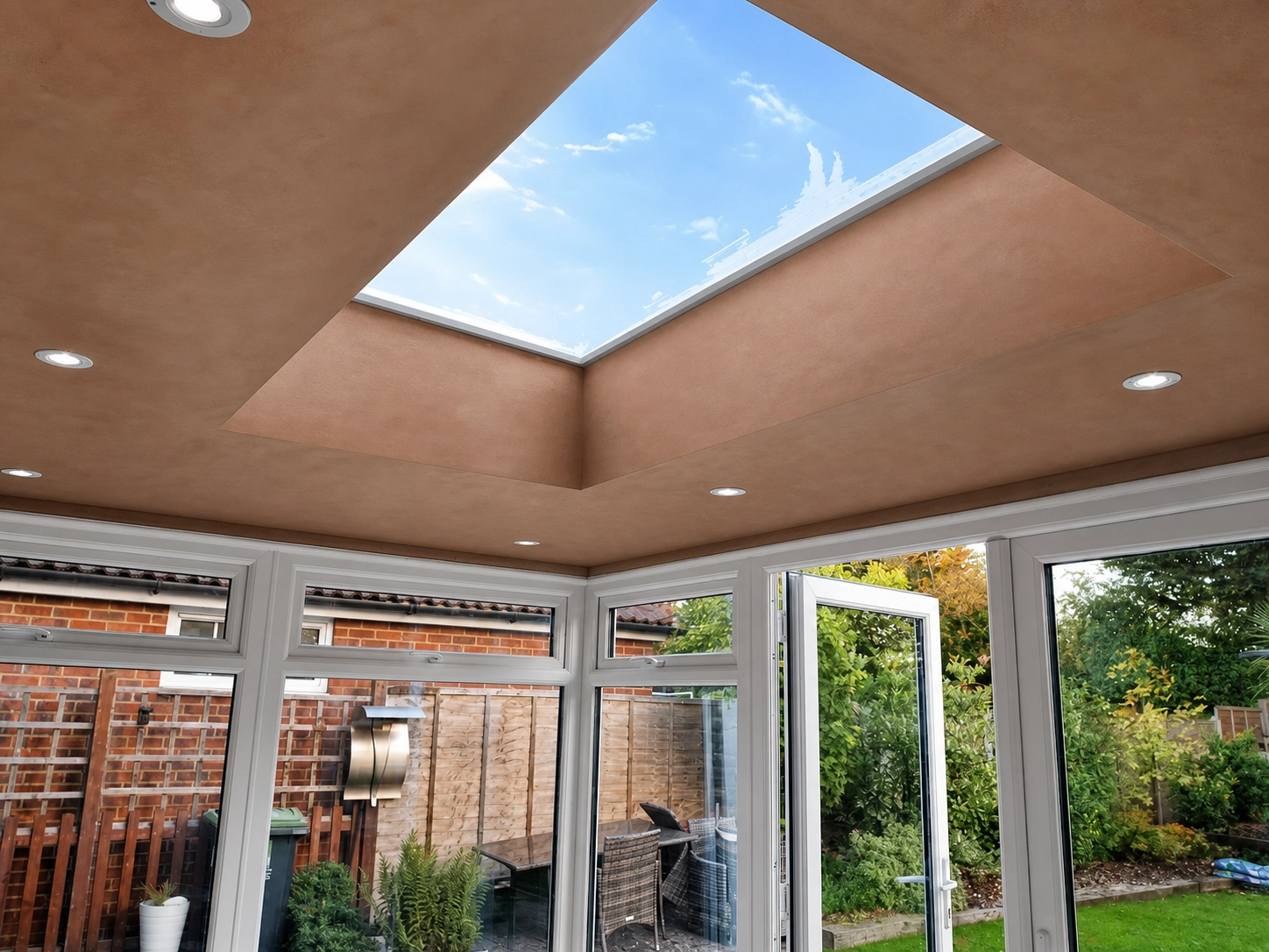 Orangery skim around skylight
